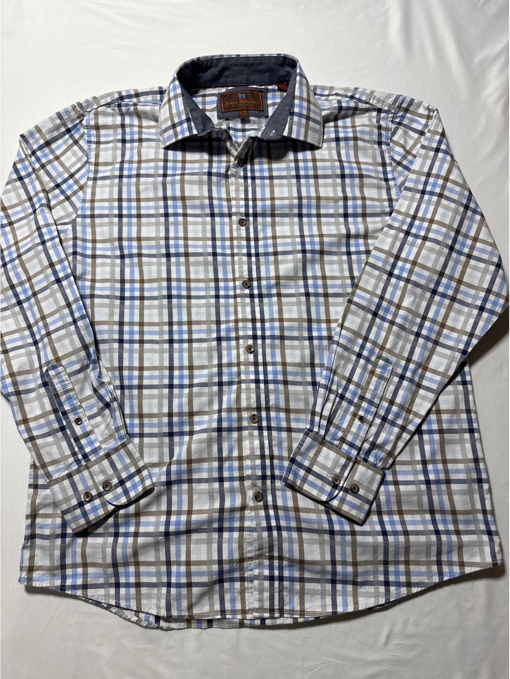 James Tattersall London XL Plaid Button-Up Shirt - Classic &